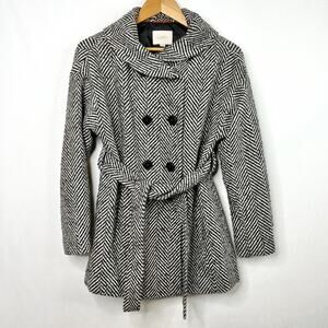 Ann Taylor Loft Petites Wool Blend Tie Waist Jacket Small